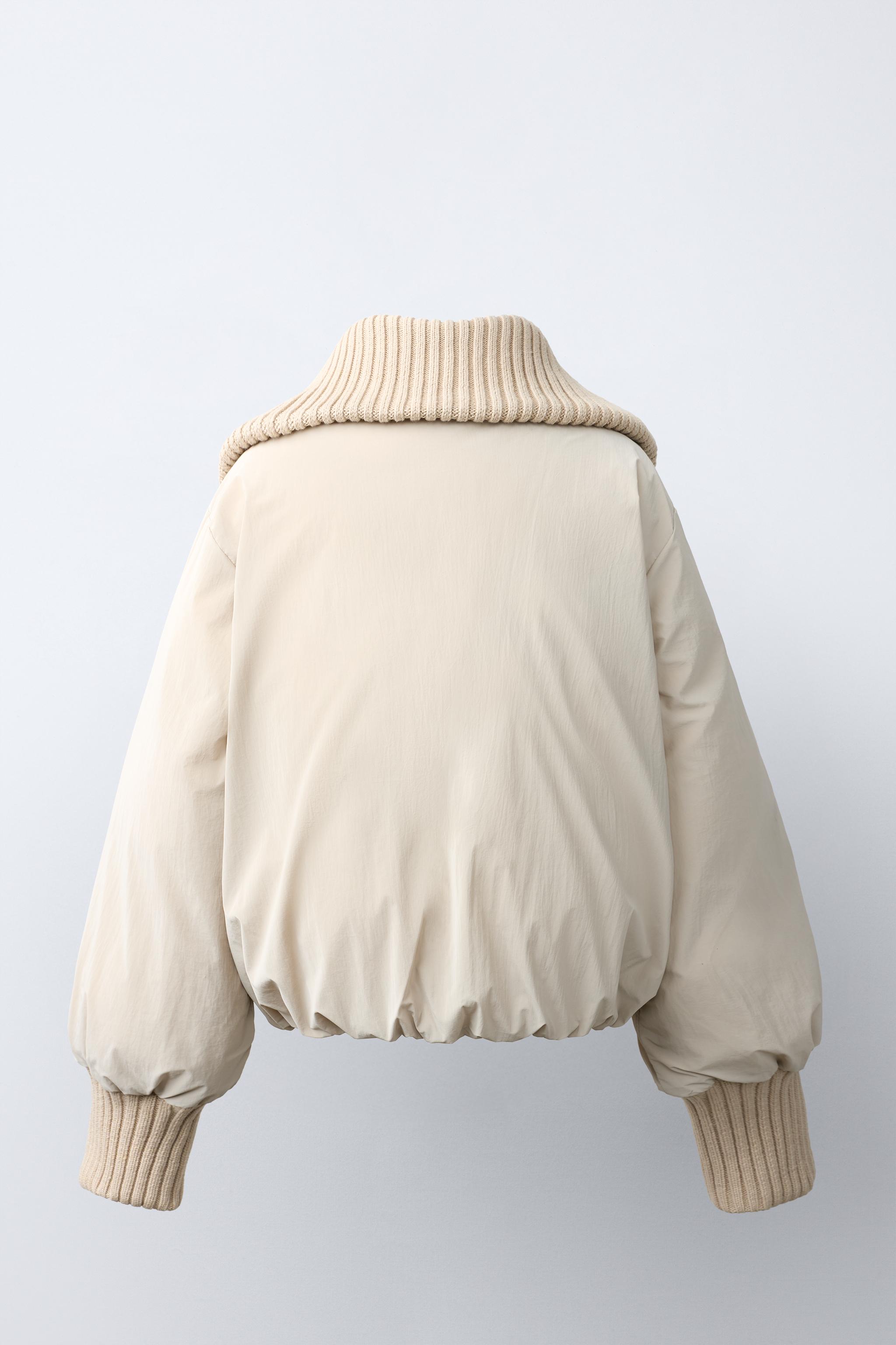 PADDED RUBBERIZED RIBBED JACKET